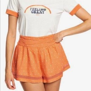 DESIGNED BY ROXY!!! NWT COTTON SHORTS WITH SIDE ZIPPER